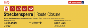 Streckensperre Wiener Linien